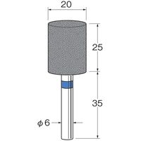 日本精密機械工作 軸付きセラゴム砥石 R2372 1パック(5本)（直送品）