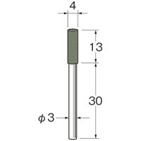 日本精密機械工作 軸付きラビン砥石 R4961 1パック（直送品）