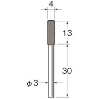 日本精密機械工作 軸付きラビン砥石 R4962 1パック（直送品）