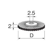 日本精密機械工作 ホイールブラシ 鉄波 B2221 1パック(5個)（直送品）