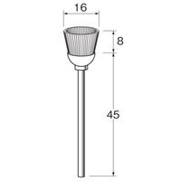 日本精密機械工作 カップブラシ 鉄波 B3221 1パック(5本)（直送品）