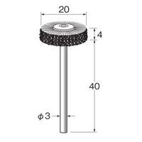 日本精密機械工作 ホイールブラシ 鉄波 B1521 1パック(3本)（直送品）
