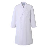 アプロンアパレル メンズ診察衣ダブル型長袖(ホワイト)6Lサイズ 115-30AP-6L 1枚（直送品）