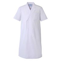 アプロンアパレル メンズ診察衣ダブル型半袖(ホワイト)LLサイズ 117-30AP-LL 1枚（直送品）