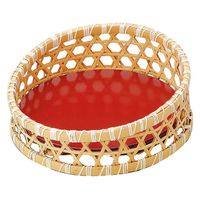 ヤマコー 竹・山波盛器 塗板付 23348 1個（直送品）