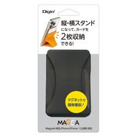 ナカバヤシ マグネット式カード型 iPhoneスタンド MAGCA(マグカ) ブラック SMA-H007BK 1個（直送品）