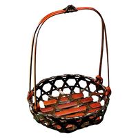 ヤマコー 柄付珍味篭 黒 22366 1個（直送品）