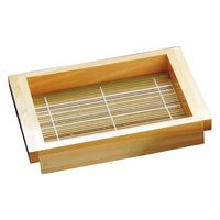 ヤマコー 檜板そば長角 竹ス付 21532 1個（直送品）