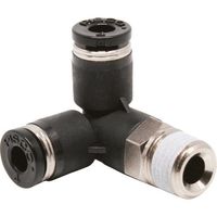 日本ピスコ ピスコ チューブフィッティング トリポッドエルボチューブ4ネジR1/8 PVX4-01 1セット(10個) 809-5281（直送品）