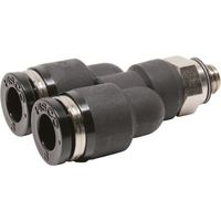 日本ピスコ ピスコ チューブフィッティング ブランチワイチューブ6ネジM6X1 PX6-M6 1セット(10個) 809-5264（直送品）