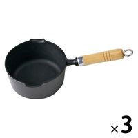 岩鋳 片手鍋16(木柄付) 11467 1セット(3個)