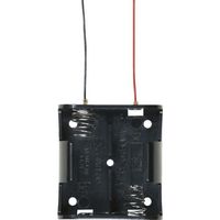 タカチ電機工業 タカチ リード線付電池ホルダー 単2×2 SN2-2 1個 148-2042（直送品）
