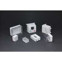 タカチ電機工業 タカチ ノックアウト付防水・防塵ボックス ホワイトグレー 125×125×60 SPCM131306G 1台（直送品）