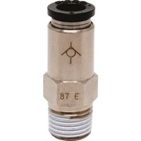 日本ピスコ ピスコ チェックバルブ ストレート オネジ側出力チューブ8ネジR1/4 CVC8-02B 1個 809-5925（直送品）