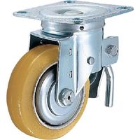 ハンマーキャスター ハンマー 旋回式ウレタン車輪(スチールホイール・ローラーベアリング)150mm トータルロック 615S-URB150 1個（直送品）