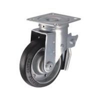 ハンマーキャスター ハンマー 旋回式ゴム車輪 125mm トータルロック 615S-R125 1個 814-0687（直送品）