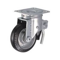 ハンマーキャスター ハンマー 旋回式ゴム車輪 100mm トータルロック 615S-R100 1個 814-0686（直送品）