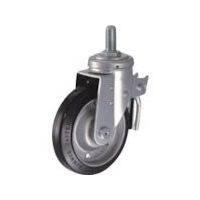 ハンマーキャスター ハンマー ねじ込み旋回式ゴム車輪 150mm トータルロック 615SA-R150 1個 814-3316（直送品）