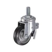 ハンマーキャスター ハンマー ねじ込み旋回式ゴム車輪(ローラーベアリング)100mm トータルロック 615SA-RB100 1個（直送品）