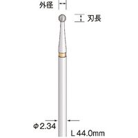 ミニター ミニモ 超硬カッター スパイラルカット φ0.5 BC1743 1本 167-4440（直送品）