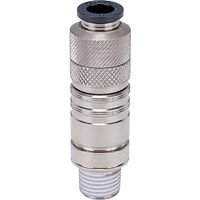 日本ピスコ ピスコ 金型温調継手ストップ弁付ストレート10型チューブ6MMネジR1/8 ASC10-601 1個 818-1071（直送品）