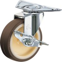 ハンマーキャスター ハンマー Eシリーズコーナー 旋回式ウレタン車輪(ナイロンホイール)125mm ストッパー付 215E-UR125 1個（直送品）