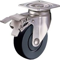ハンマーキャスター ハンマー Sシリーズオールステンレス 旋回式MCナイロン車輪 100mm ストッパー付 315S-MCB100 1個（直送品）
