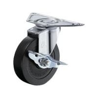 ハンマーキャスター ハンマー Eシリーズコーナー 旋回式ゴム車輪 150mm ストッパー付 215E-R150 1個 814-1794（直送品）