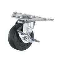 ハンマーキャスター ハンマー Gシリーズコーナー 旋回式ゴム車輪 75mm ストッパー付 215G-R75 1個 814-1842（直送品）