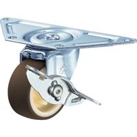 ハンマーキャスター ハンマー Gシリーズコーナー 旋回式ウレタン車輪(ナイロンホイール)50mm ストッパー付 215G-UR50 1個（直送品）