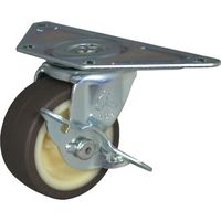 ハンマーキャスター ハンマー Gシリーズコーナー 旋回式ウレタン車輪(ナイロンホイール)75mm ストッパー付 215G-UR75 1個（直送品）