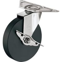 ハンマーキャスター ハンマー Eオールステンレスコーナー 旋回式MCナイロン車輪 100mm ストッパー付 215S0E-MC100 1個（直送品）