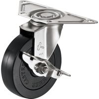ハンマーキャスター ハンマー Eオールステンレスコーナー 旋回式ゴム車輪 125mm ストッパー付 215S0E-R125 1個（直送品）