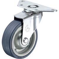 ハンマーキャスター ハンマー Eシリーズコーナー 旋回式ゴム車輪(スチールホイール)65mm 220E-PR65 1個 814-1877（直送品）