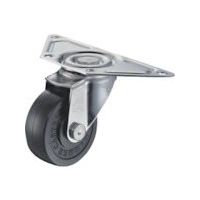 ハンマーキャスター ハンマー Sシリーズコーナー 旋回式ゴム車輪(ローラーベアリング)65mm 220S-RDB65 1個 814-4181（直送品）