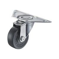 ハンマーキャスター ハンマー Sシリーズコーナー 旋回式ゴム車輪(ローラーベアリング)75mm 220S-RDB75 1個 814-4183（直送品）
