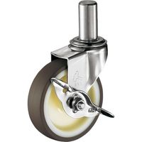 ハンマー EKシリーズオールステンレス 旋回式ウレタン車輪(ナイロンホイール)65mm ストッパー付 315EK-UR65 1個（直送品）