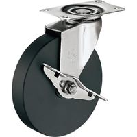 ハンマーキャスター ハンマー Eシリーズオールステンレス 旋回式MCナイロン車輪 100mm ストッパー付 315E-MC100 1個（直送品）