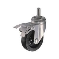 ハンマー SAシリーズオールステンレス 旋回式ゴム車輪(ナイロンホイール)125mm ストッパー付 315SA-RU125 1個（直送品）