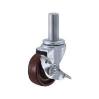 ハンマーキャスター ハンマー 差込み式 旋回式フェノール車輪 65mm ストッパー付 413SK-PH65 1個 814-2347（直送品）