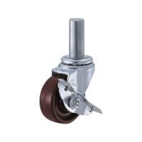 ハンマーキャスター ハンマー 差込み式 旋回式フェノール車輪 75mm ストッパー付 413SK-PH75 1個 814-2348（直送品）