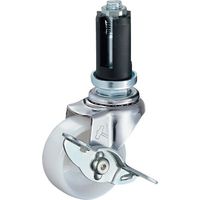 ハンマーキャスター ハンマー パイプ差込み旋回式ナイロン車輪 40mm φ22~24用 ストッパー付 4153EU-N40 1個（直送品）