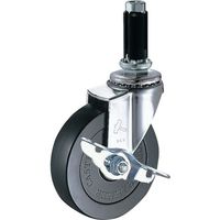 ハンマーキャスター ハンマー パイプ差込み旋回式ゴム車輪 100mm φ21~23用 SP付 4155EU-R100 1個 814-2555（直送品）