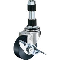 ハンマーキャスター ハンマー パイプ差込み旋回式MCナイロン車輪 40mm φ22用 ストッパー付 4156EX-MC40 1個（直送品）