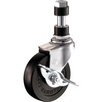 ハンマーキャスター ハンマー パイプ差込み旋回式ゴム車輪 65mm φ22用 ストッパー付 4156EX-R65 1個 814-2591（直送品）