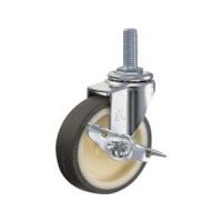 ハンマーキャスター ハンマー ねじ込み旋回式ウレタン車輪(ナイロンホイール・ベアリング)85mm ストッパー付 415EA-UB85 1個（直送品）
