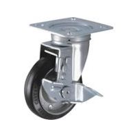 ハンマーキャスター ハンマー 旋回式ゴム車輪(ローラーベアリング)125mm ストッパー付 419S-RB125 1個 814-2570（直送品）