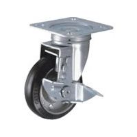 ハンマーキャスター ハンマー 旋回式ゴム車輪(ローラーベアリング)150mm ストッパー付 419S-RB150 1個 814-2571（直送品）