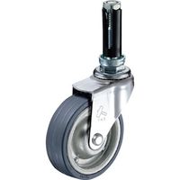 ハンマーキャスター ハンマー パイプ差込み旋回式ゴム車輪(スチールホイール)65mm φ16~18用 4201EU-PR65 1個（直送品）