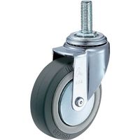 ハンマー ねじ込み旋回式ウレタン車輪(ナイロンホイール・ボールベアリング)125mm M16 4201MA-KUB125 1個（直送品）